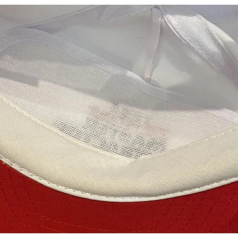 Vtg Firestone 1998 Master Contractor Red/White Nissun‎ Tag Snapback Cap Hat euc
